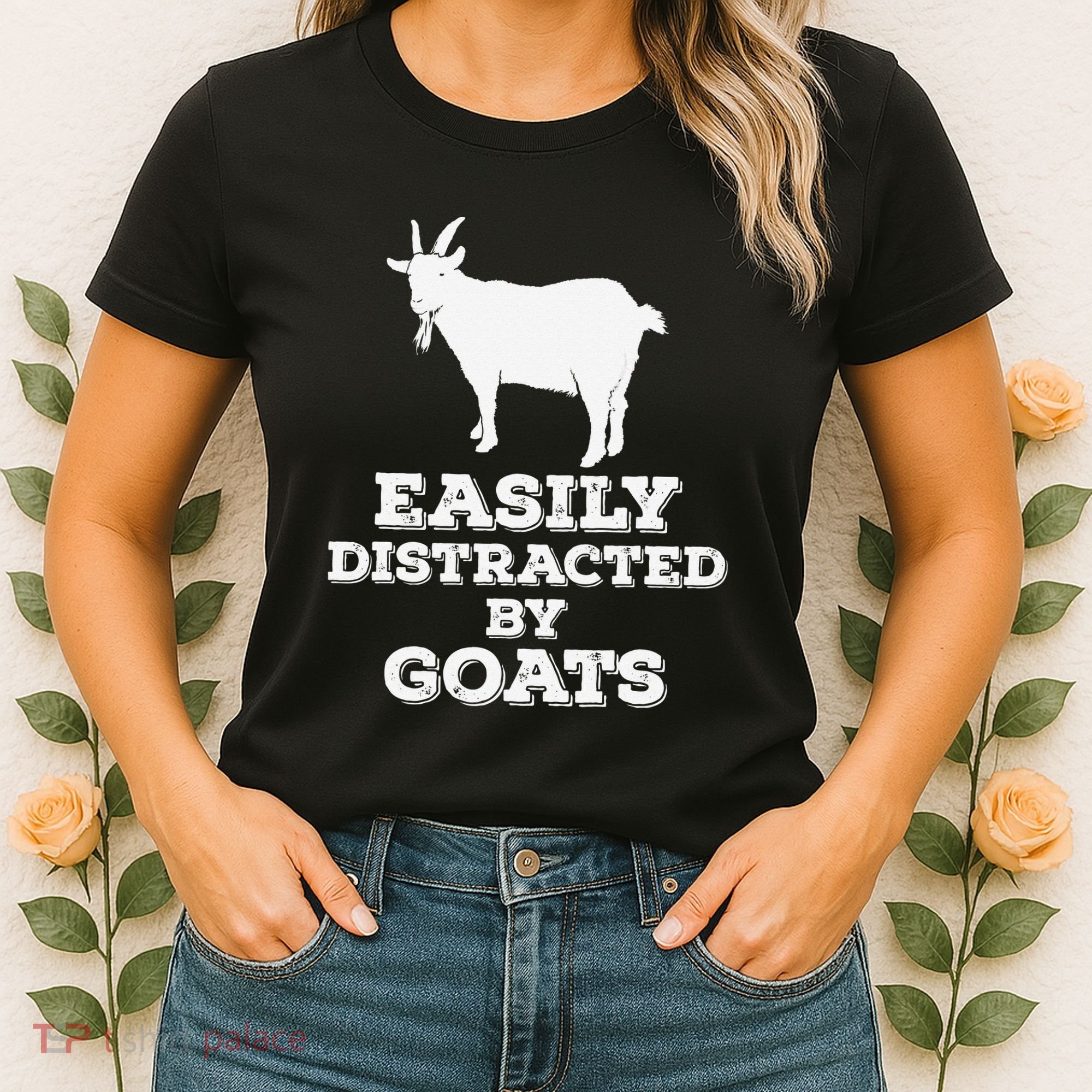 EASILY DISTRACTED BY GOATS FUNNY FATHER'S DAY GIFT Women's T-Shirt