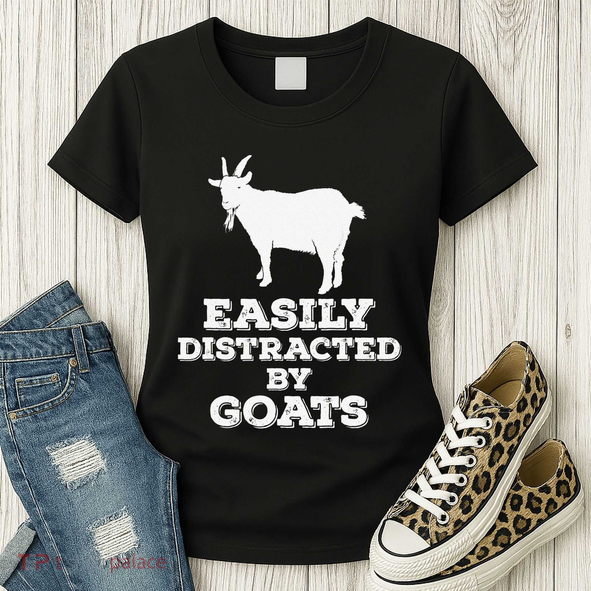 EASILY DISTRACTED BY GOATS FUNNY FATHER'S DAY GIFT Women's T-Shirt