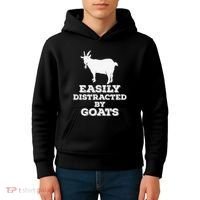 EASILY DISTRACTED BY GOATS FUNNY FATHER'S DAY GIFT Kids Hoodie thumb 4