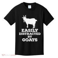 EASILY DISTRACTED BY GOATS FUNNY FATHER'S DAY GIFT Kids T-Shirt thumb 0