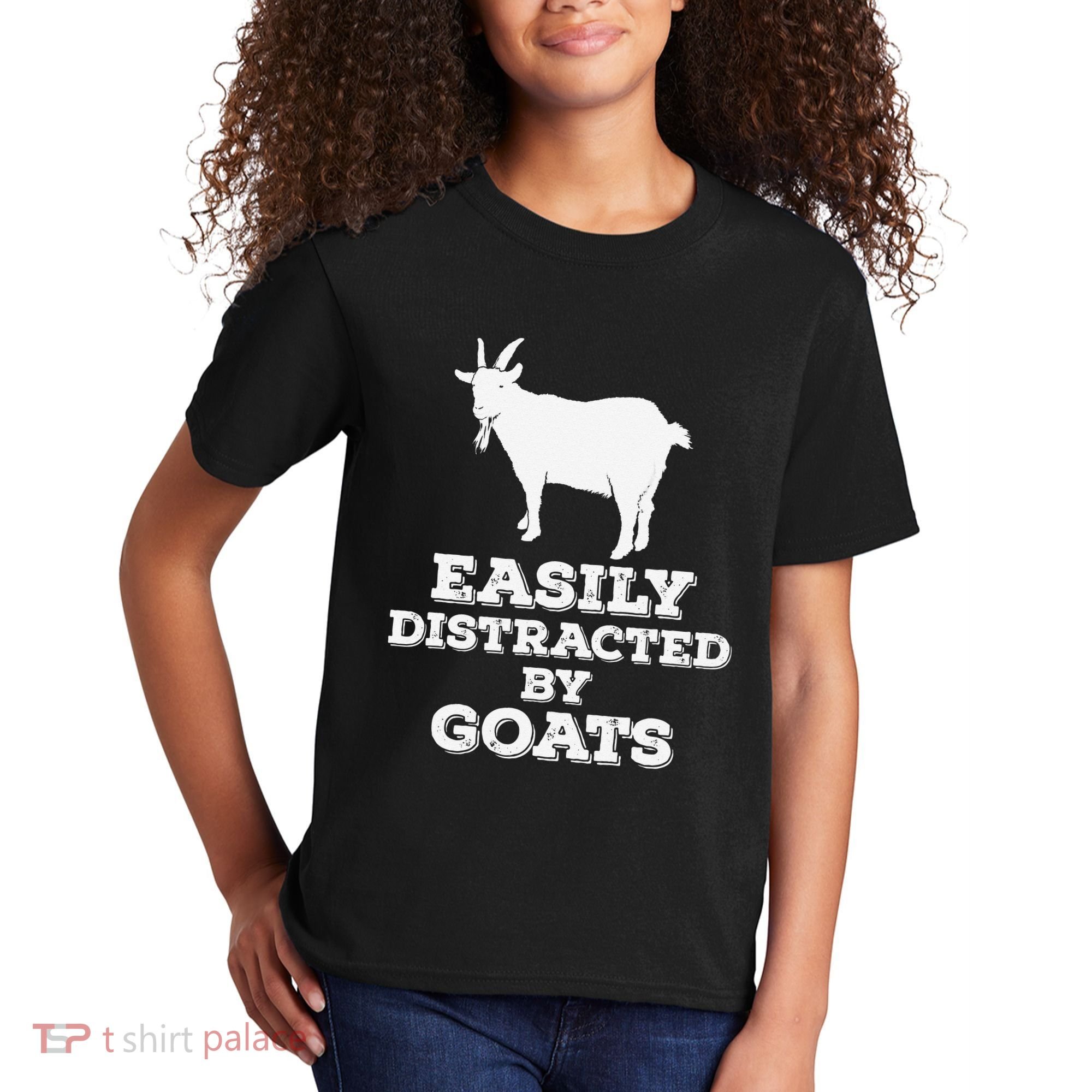 EASILY DISTRACTED BY GOATS FUNNY FATHER'S DAY GIFT Kids T-Shirt
