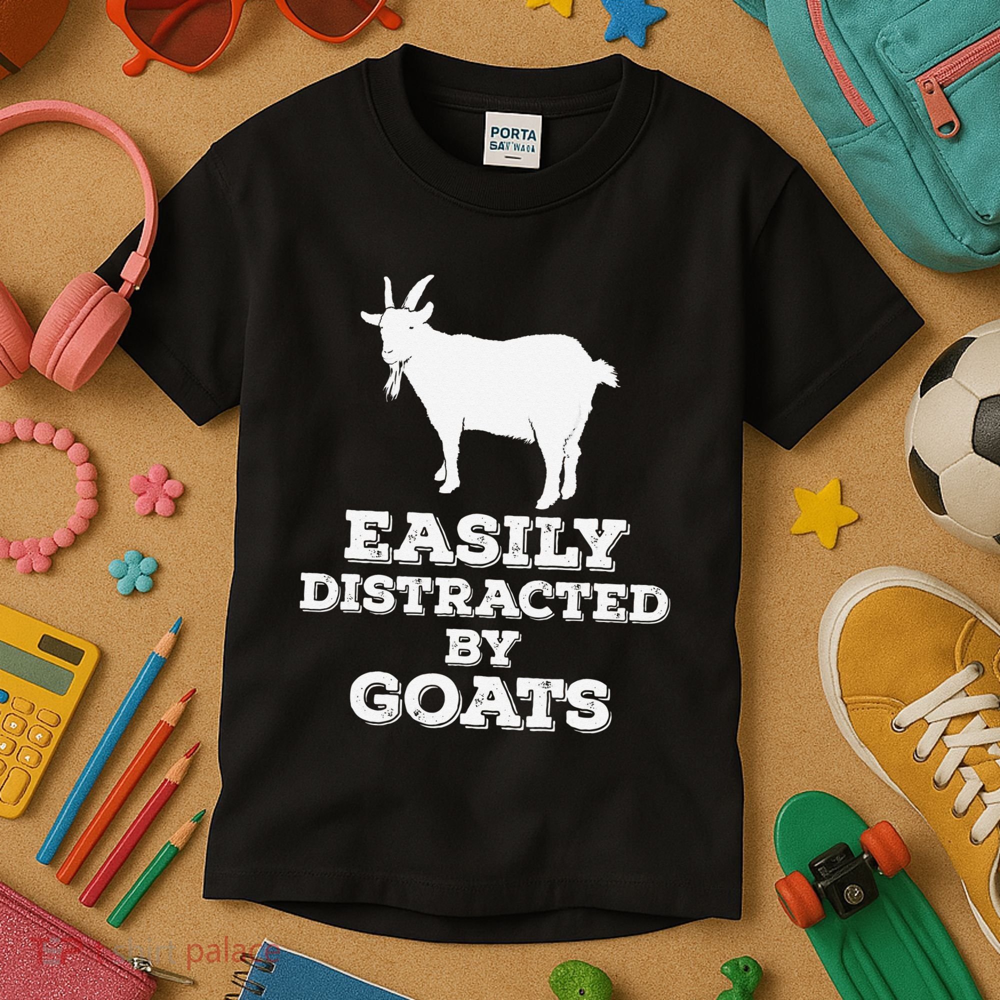EASILY DISTRACTED BY GOATS FUNNY FATHER'S DAY GIFT Kids T-Shirt