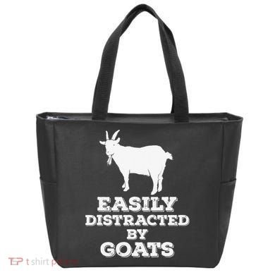 EASILY DISTRACTED BY GOATS FUNNY FATHER'S DAY GIFT Tote Bag
