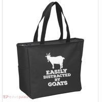 EASILY DISTRACTED BY GOATS FUNNY FATHER'S DAY GIFT Tote Bag thumb 2
