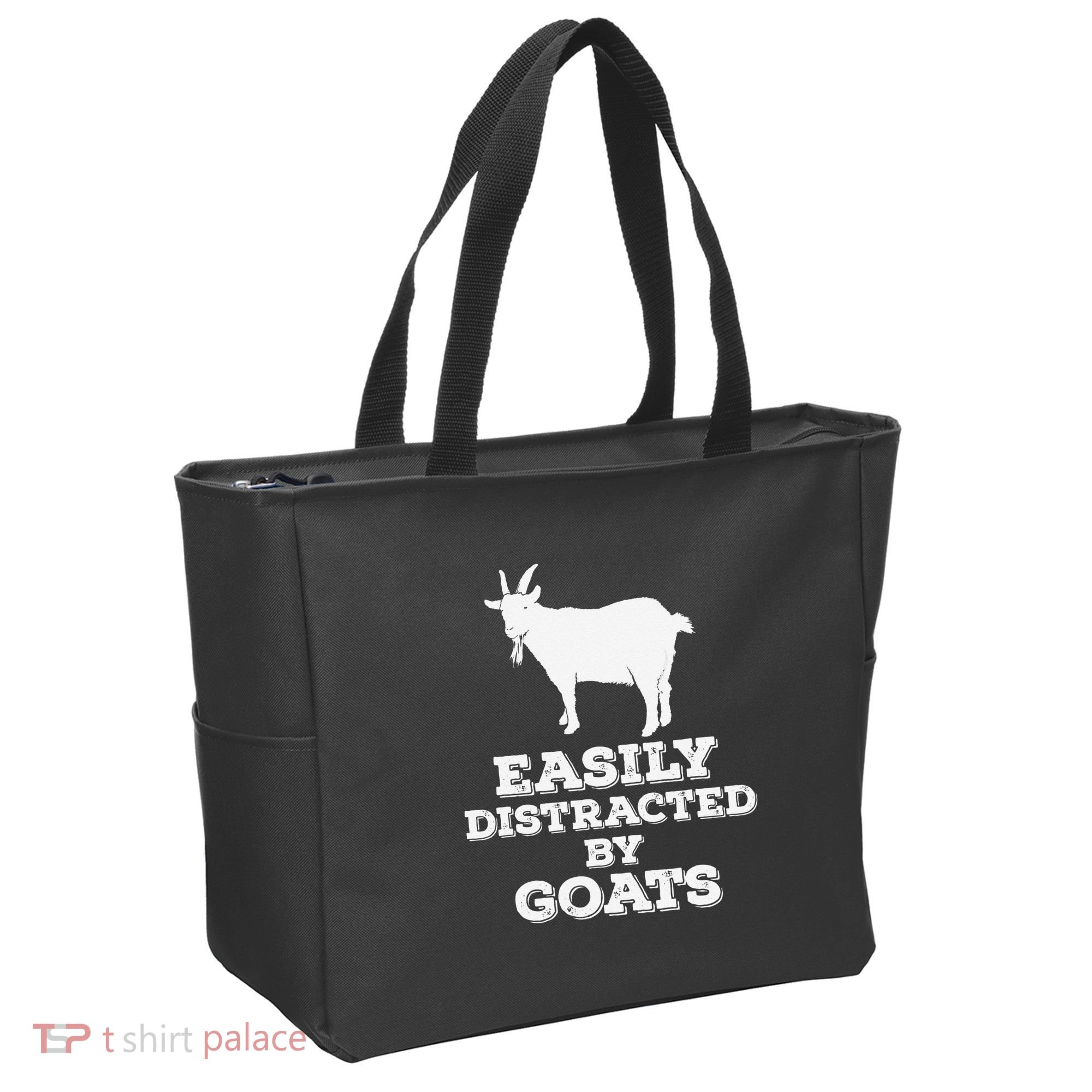 EASILY DISTRACTED BY GOATS FUNNY FATHER'S DAY GIFT Tote Bag