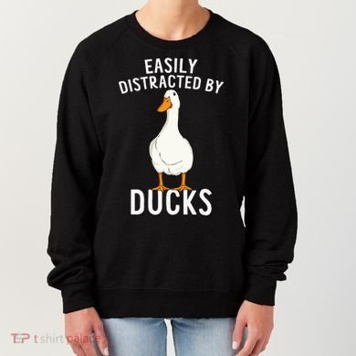 Easily Distracted By Ducks Funny Duck Lover Women's Sweatshirt