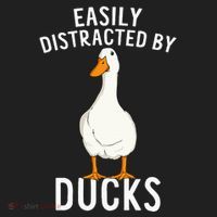 Easily Distracted By Ducks Funny Duck Lover Women's Sweatshirt thumb 2