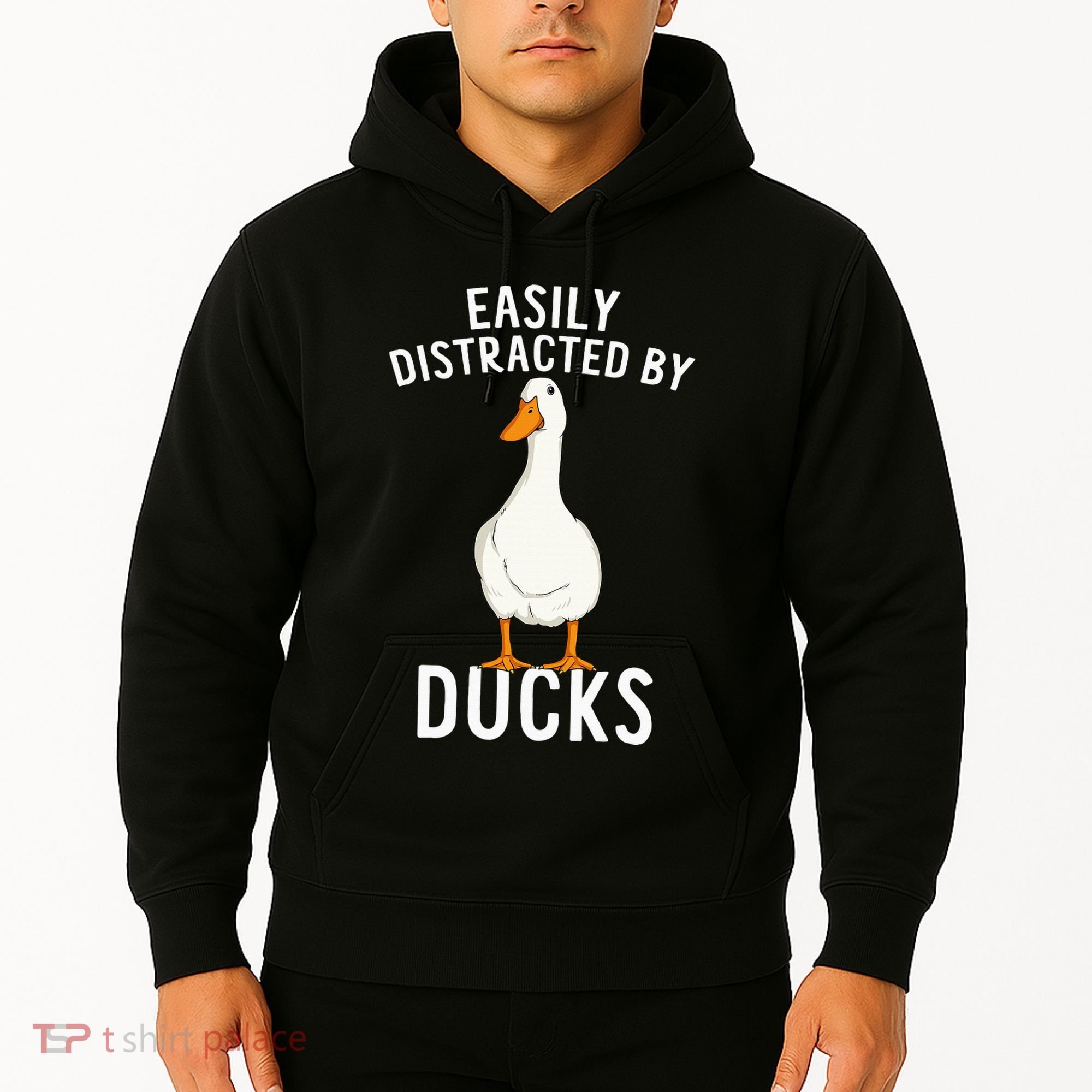 Easily Distracted By Ducks Funny Duck Lover Hoodie