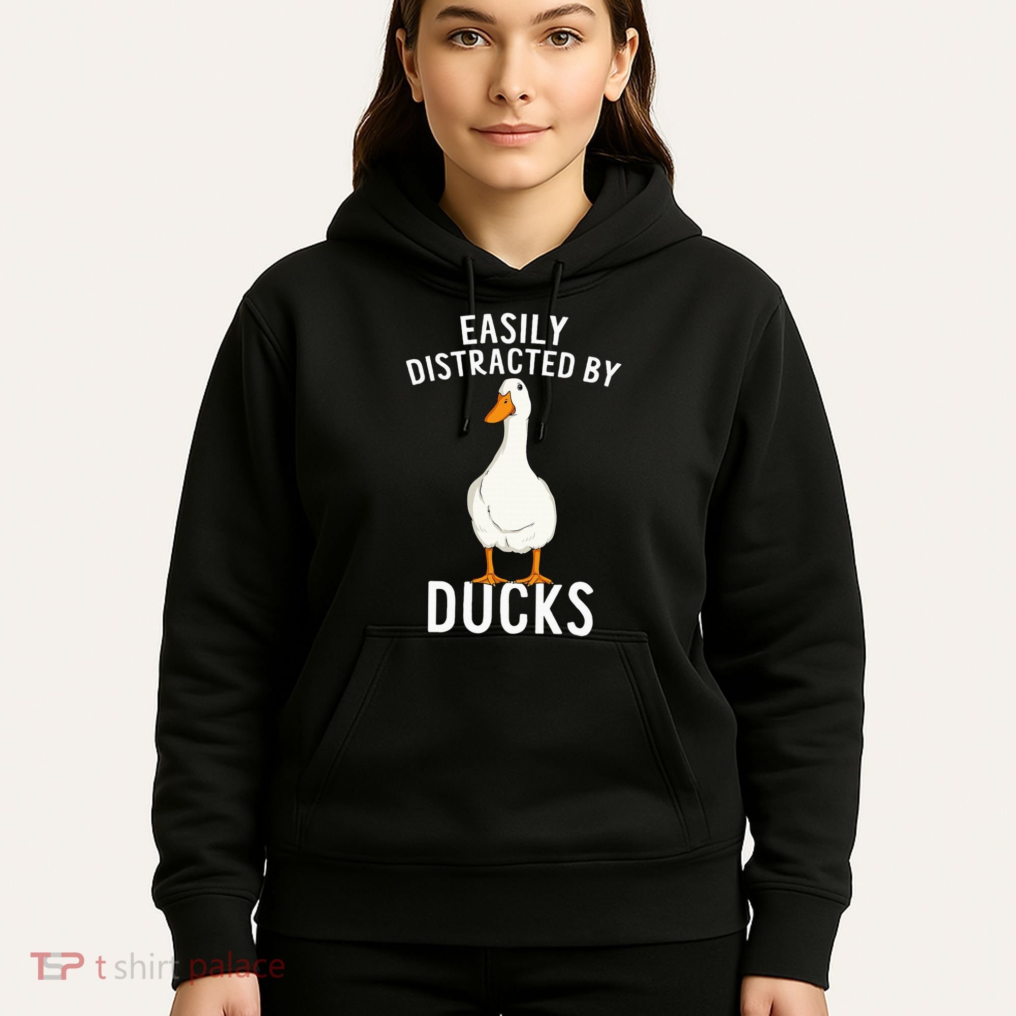 Easily Distracted By Ducks Funny Duck Lover Hoodie