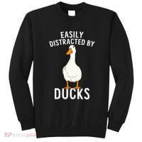 Easily Distracted By Ducks Funny Duck Lover Sweatshirt thumb 0