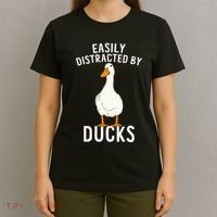 Easily Distracted By Ducks Funny Duck Lover T-Shirt thumb 4