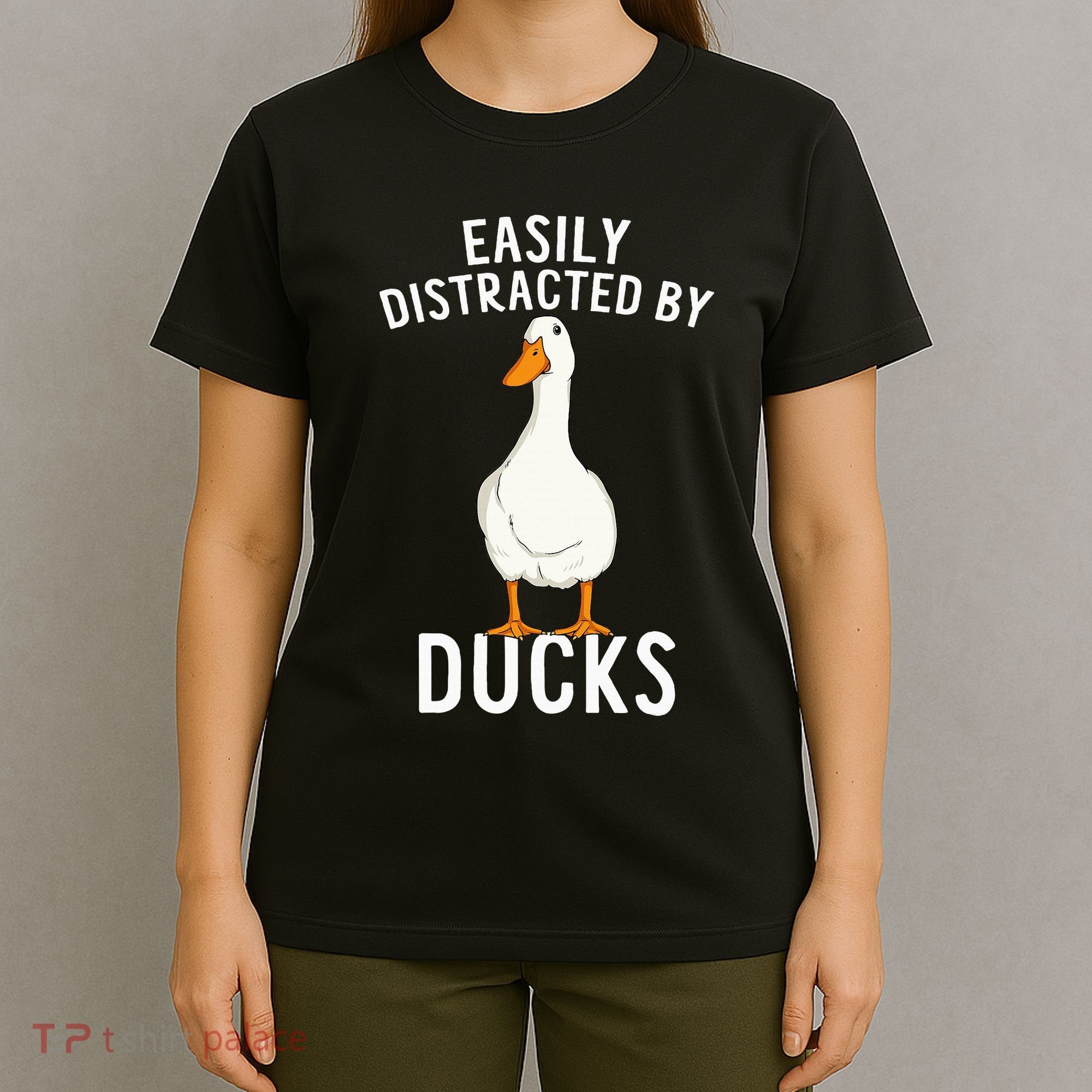 Easily Distracted By Ducks Funny Duck Lover T-Shirt