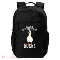 Easily Distracted By Ducks Funny Duck Lover Backpack thumb 0