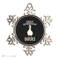 Easily Distracted By Ducks Funny Duck Lover Ornament thumb 0