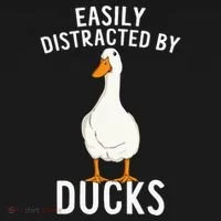 Easily Distracted By Ducks Funny Duck Lover Ornament thumb 1