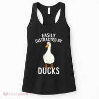 Easily Distracted By Ducks Funny Duck Lover Women's Tank Top thumb 0