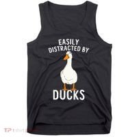 Easily Distracted By Ducks Funny Duck Lover Tank Top thumb 0