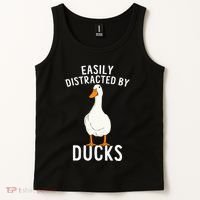 Easily Distracted By Ducks Funny Duck Lover Tank Top thumb 2