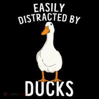 Easily Distracted By Ducks Funny Duck Lover Women's T-Shirt thumb 6