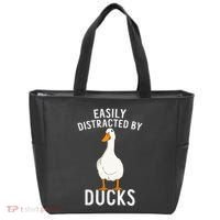 Easily Distracted By Ducks Funny Duck Lover Tote Bag thumb 0