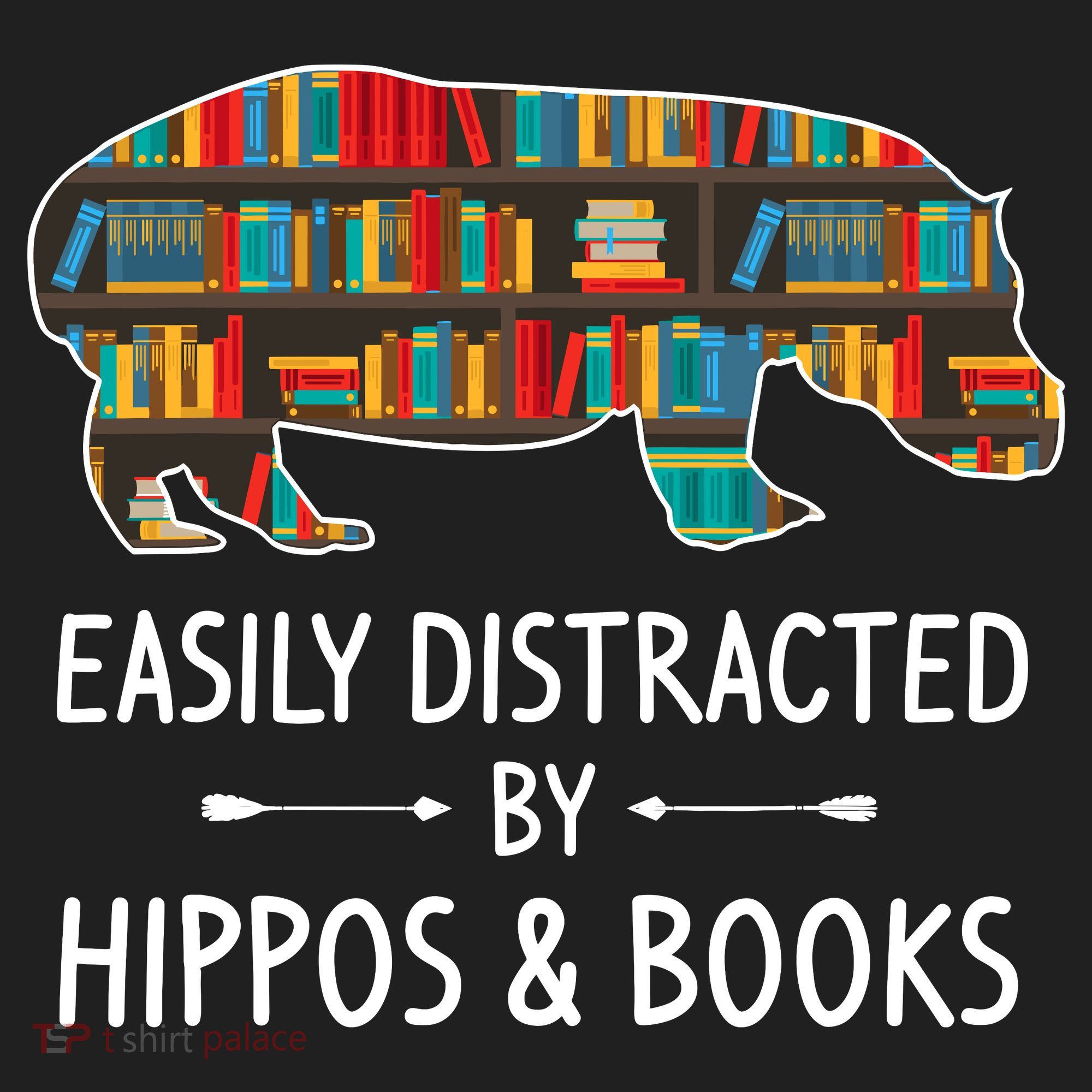 Easily Distracted By Hippos & Books Lover Gift Horse River Beanie