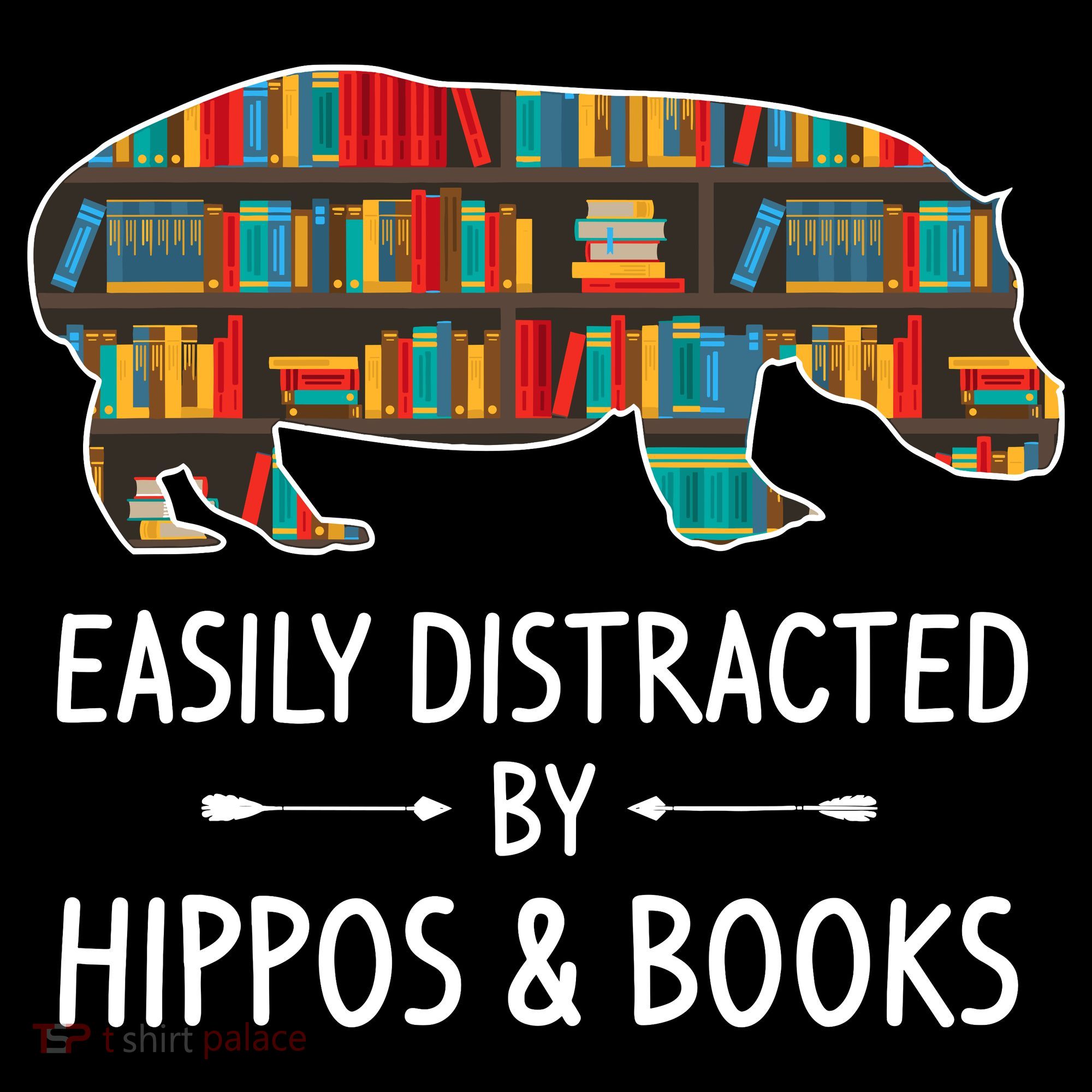 Easily Distracted By Hippos & Books Lover Gift Horse River Women's Hoodie