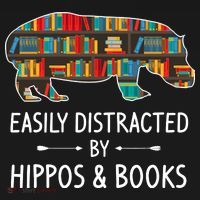 Easily Distracted By Hippos & Books Lover Gift Horse River Kids Sweatshirt thumb 2