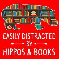 Easily Distracted By Hippos & Books Lover Gift Horse River Santa Hat thumb 1