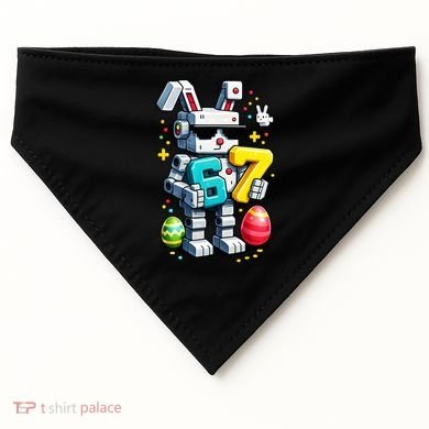 Easter Day Bunny Egg 6-7 Meme Gamer USA-Made Doggie Bandana