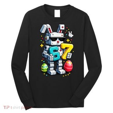 Easter Day Bunny Egg 6-7 Meme Gamer Long Sleeve Shirt