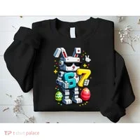 Easter Day Bunny Egg 6-7 Meme Gamer Sweatshirt thumb 2