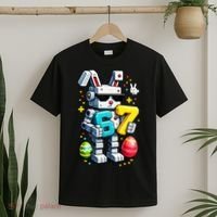 Easter Day Bunny Egg 6-7 Meme Gamer T-Shirt thumb 2