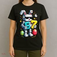 Easter Day Bunny Egg 6-7 Meme Gamer T-Shirt thumb 4