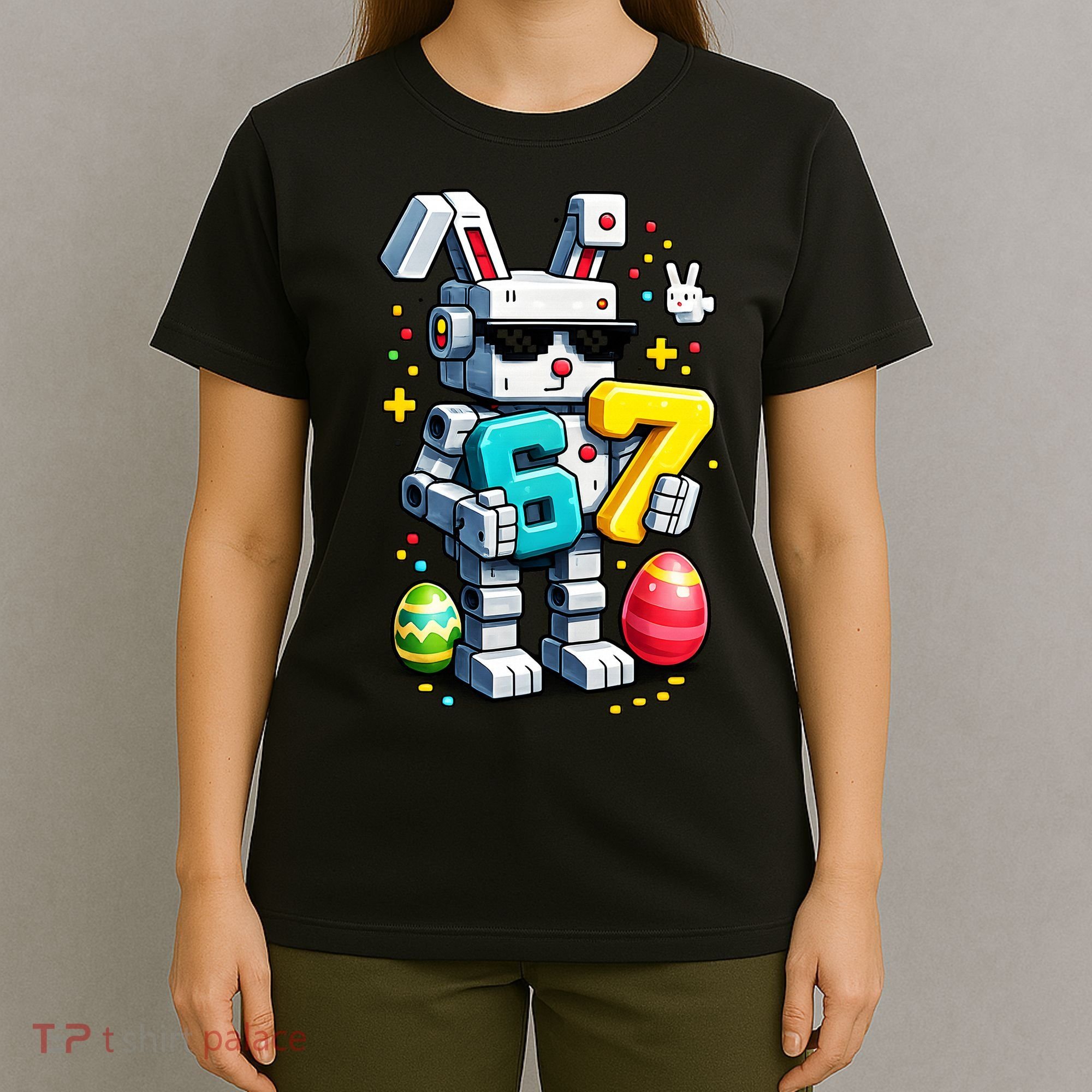 Easter Day Bunny Egg 6-7 Meme Gamer T-Shirt