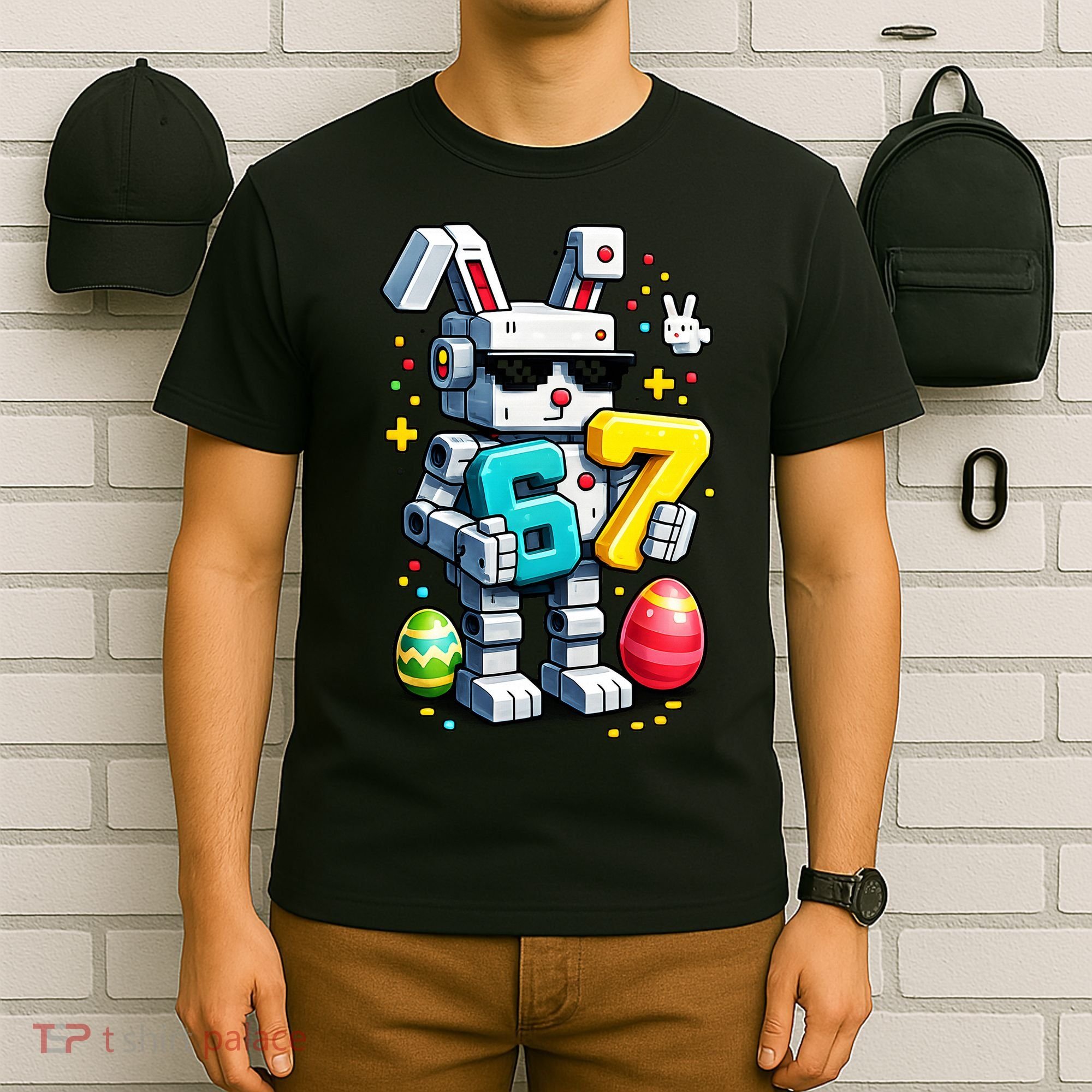 Easter Day Bunny Egg 6-7 Meme Gamer T-Shirt