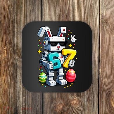 Easter Day Bunny Egg 6-7 Meme Gamer Coaster