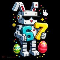 Easter Day Bunny Egg 6-7 Meme Gamer Women's Hoodie thumb 2