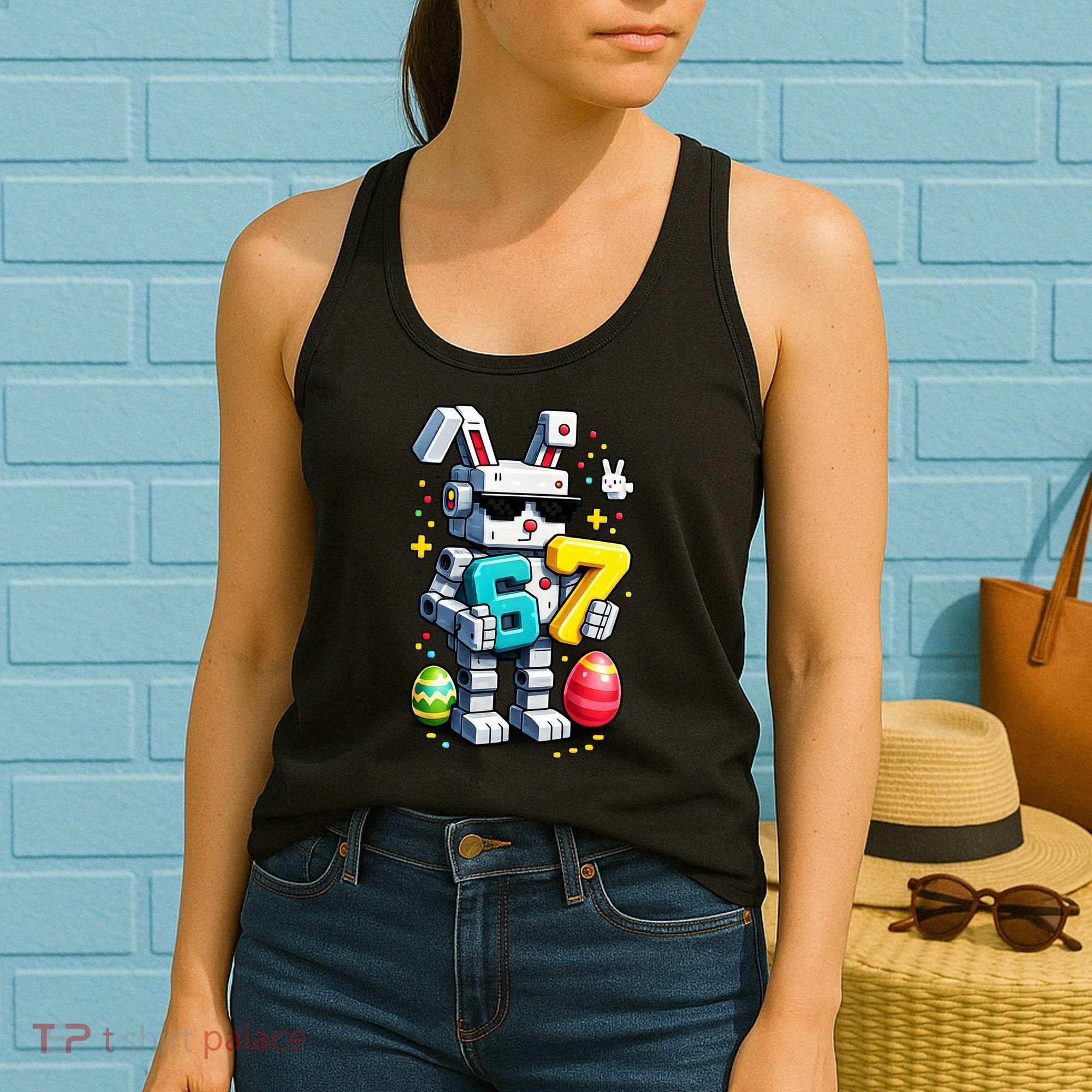 Easter Day Bunny Egg 6-7 Meme Gamer Women's Tank Top