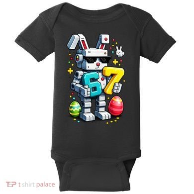 Easter Day Bunny Egg 6-7 Meme Gamer Baby Bodysuit