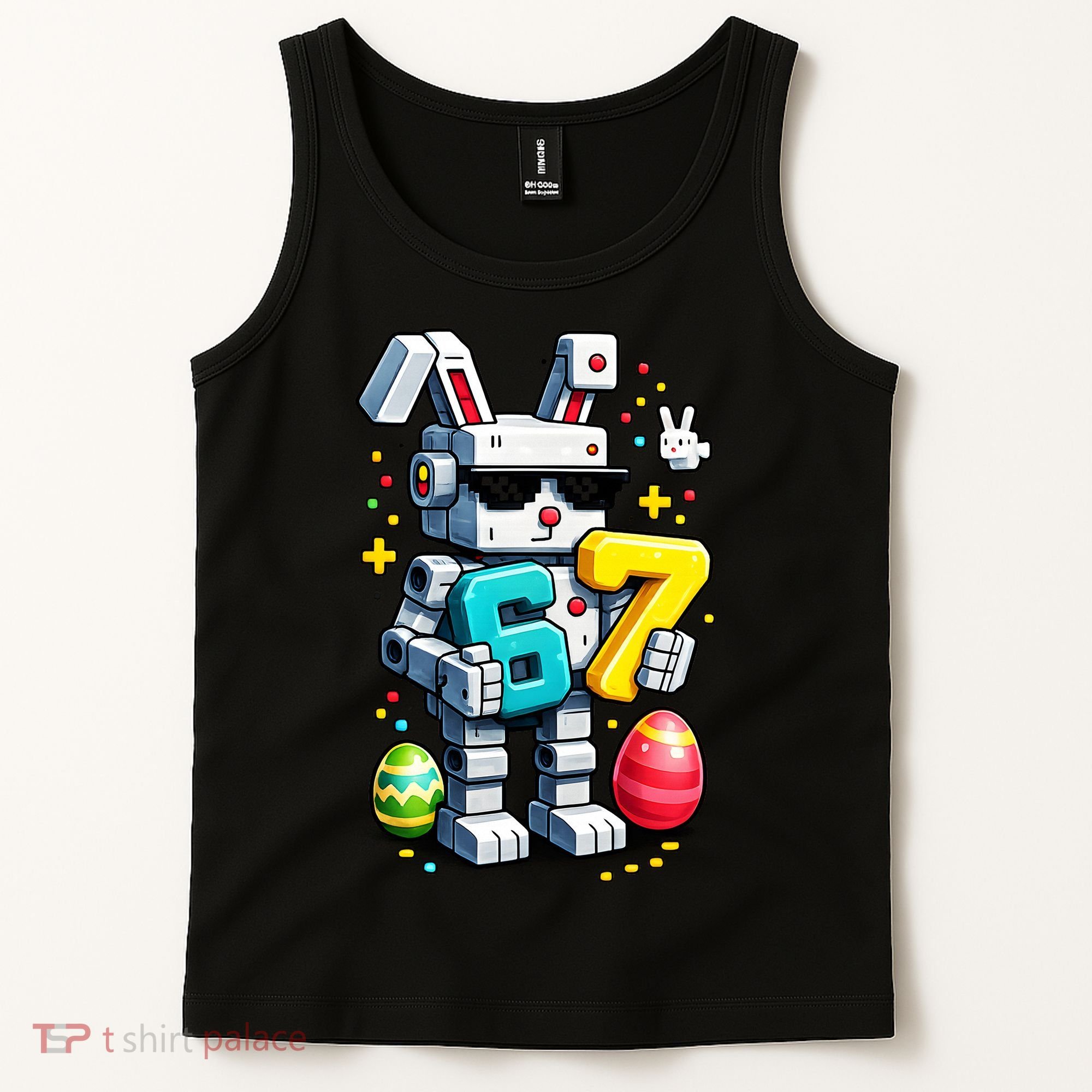 Easter Day Bunny Egg 6-7 Meme Gamer Tank Top