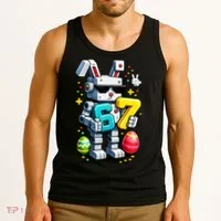 Easter Day Bunny Egg 6-7 Meme Gamer Tank Top thumb 3