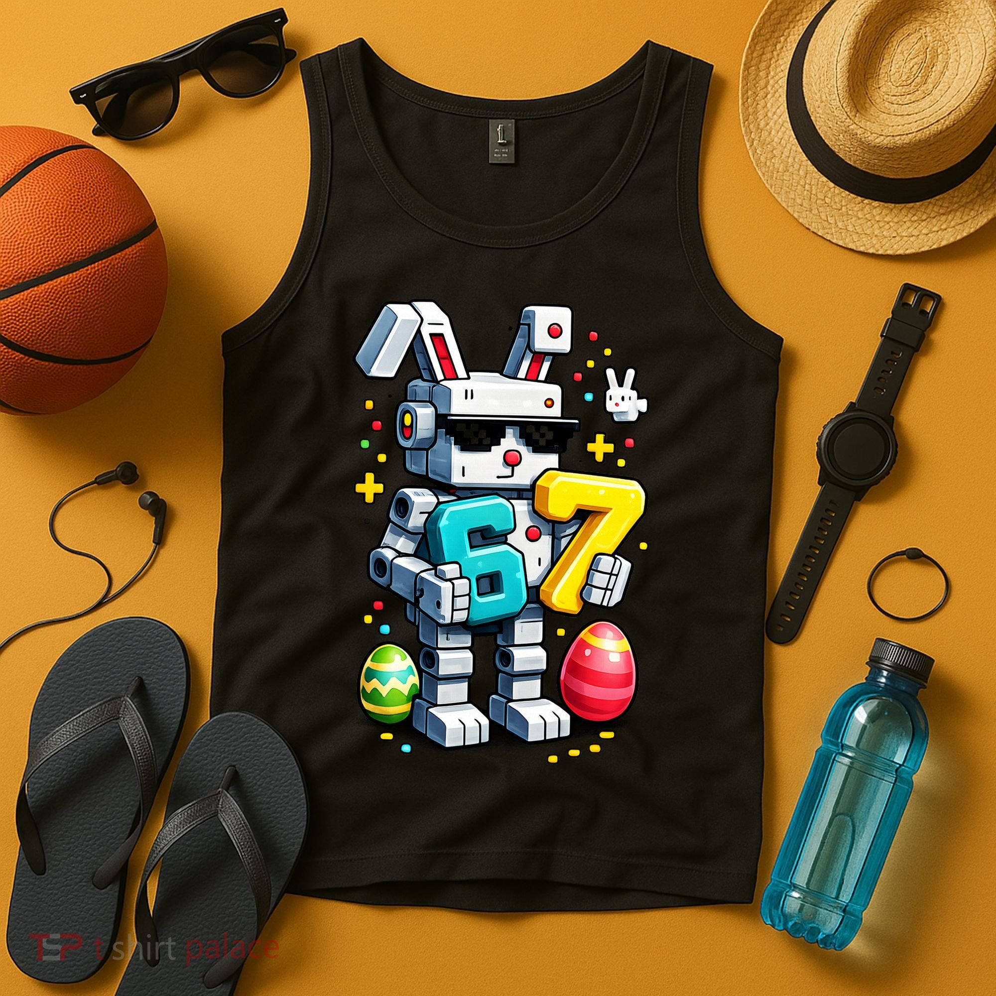 Easter Day Bunny Egg 6-7 Meme Gamer Tank Top