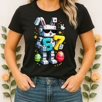 Easter Day Bunny Egg 6-7 Meme Gamer Women's T-Shirt thumb 2