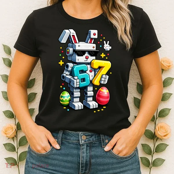 Easter Day Bunny Egg 6-7 Meme Gamer Women's T-Shirt