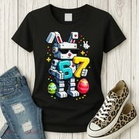 Easter Day Bunny Egg 6-7 Meme Gamer Women's T-Shirt thumb 3