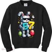 Easter Day Bunny Egg 6-7 Meme Gamer Kids Sweatshirt thumb 0
