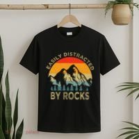Easily Distracted By Rocks Vintage Funny Rocks T-Shirt thumb 2