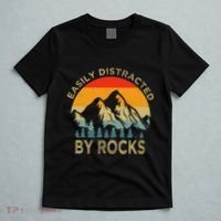 Easily Distracted By Rocks Vintage Funny Rocks T-Shirt thumb 5