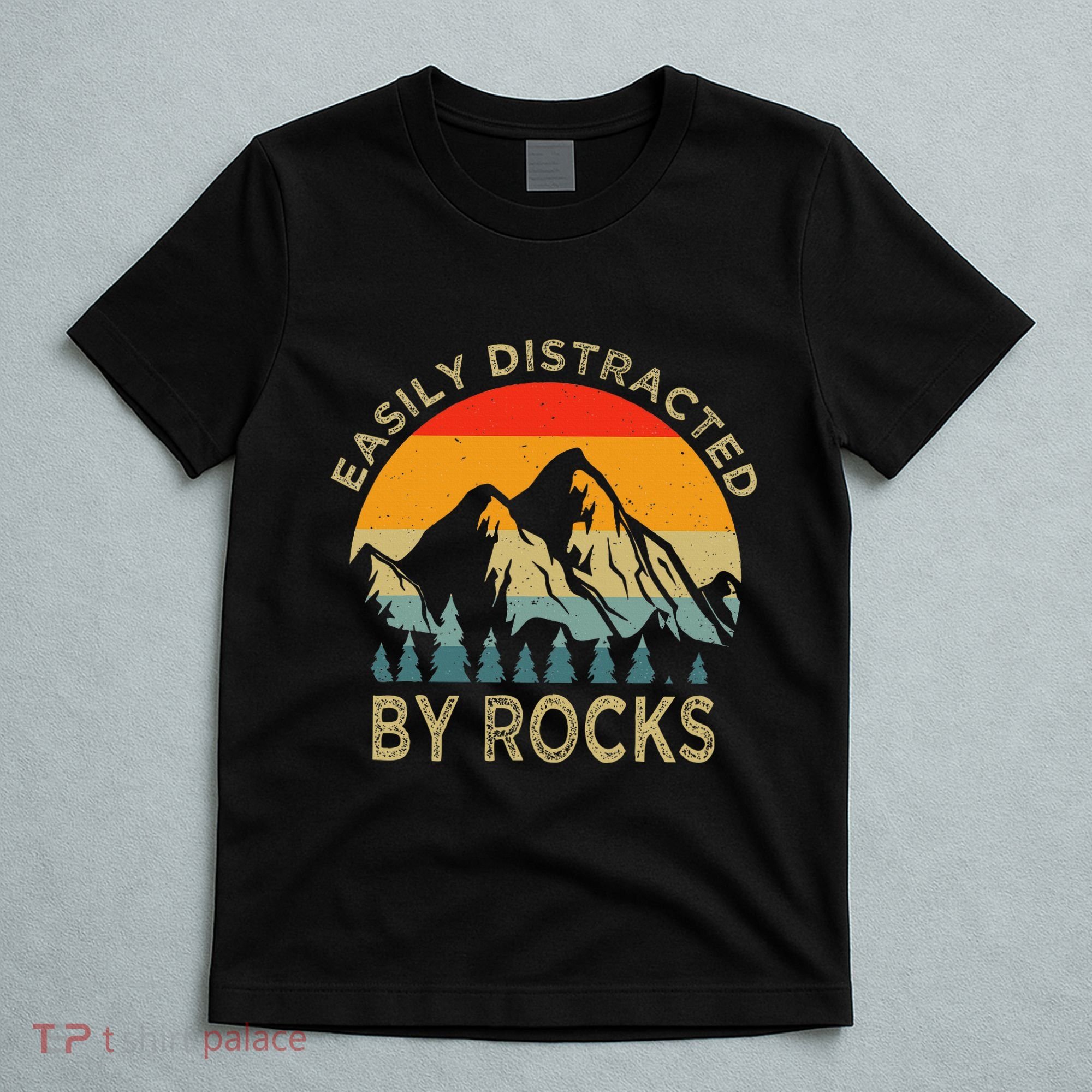 Easily Distracted By Rocks Vintage Funny Rocks T-Shirt