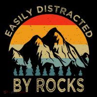 Easily Distracted By Rocks Vintage Funny Rocks T-Shirt thumb 7